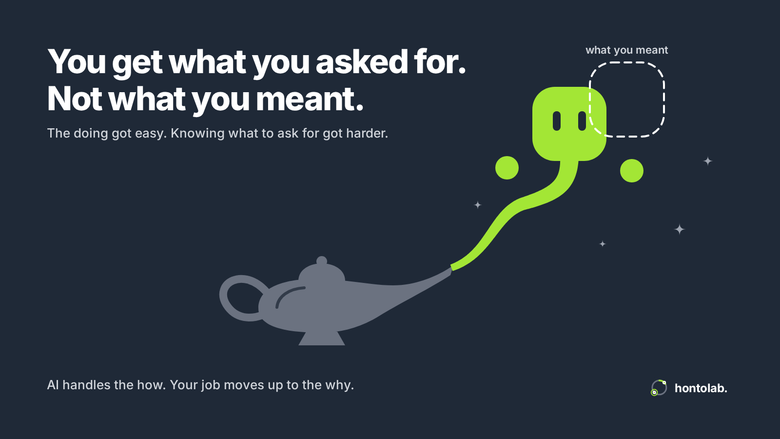 You get what you asked for. Not what you meant.